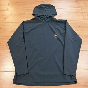 Flylow Bandit Hoodie Shirt Mens Large Blue Long Sleeve Lightweight Performance
